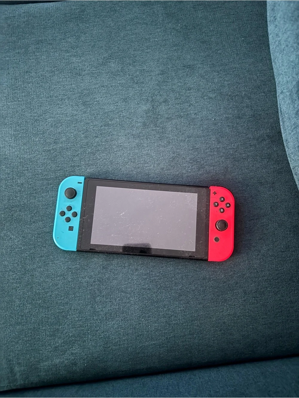Nintendo Console with Neon Blue & Neon Red Joy-Con